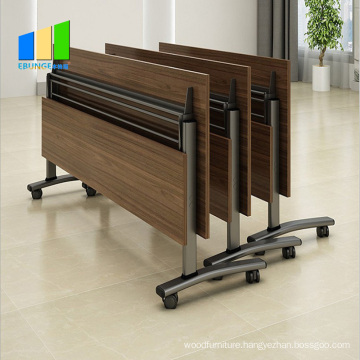 Training Room Foldable Conference Table Stackable Wooden Conference Folding Desk Foldable Table